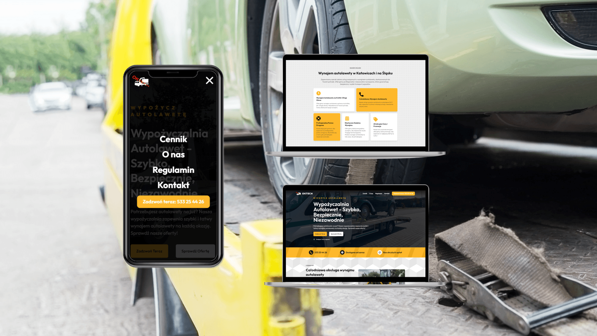 Mockup strony internetowej